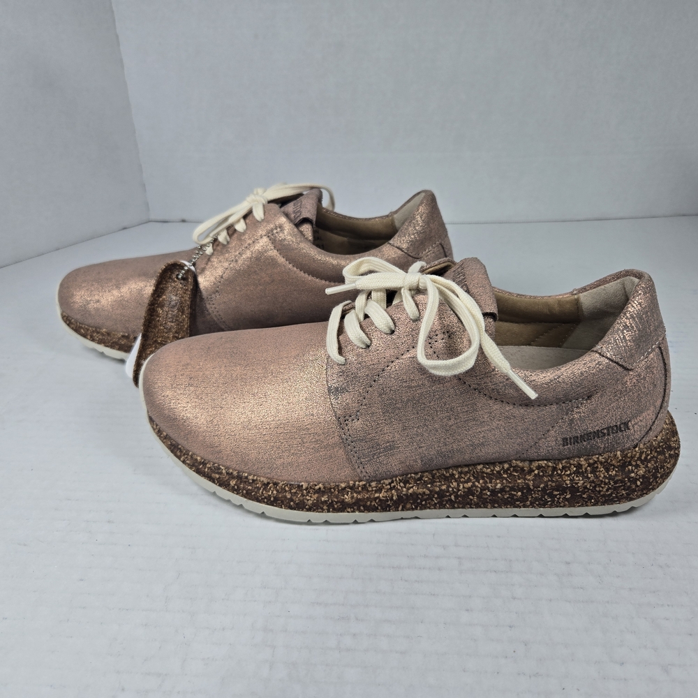 Birkenstock Wrigley Dusty Rose Metallic Sneakers Size EU 39 Narrow US Women's 8 - Picture 6 of 11